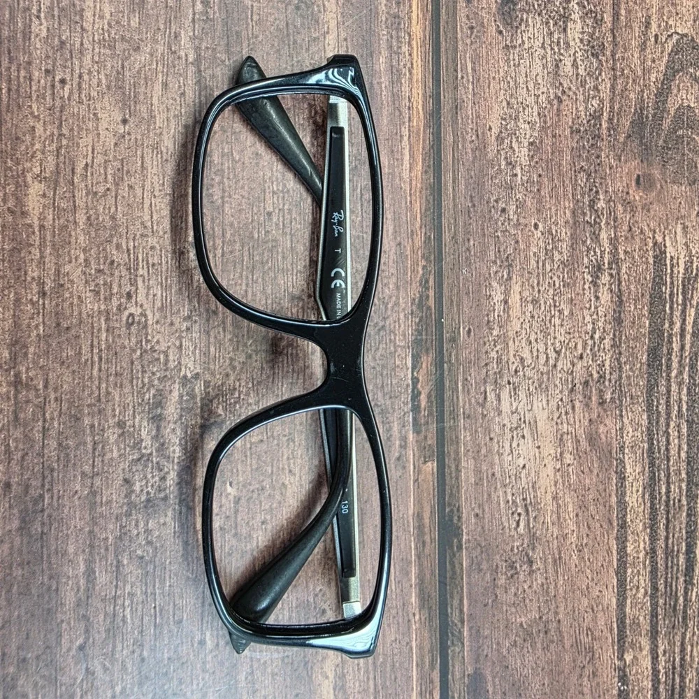 Ray-Ban Junior RB 1570 3542 Black Silver Rectangular Eyeglasses Frames 49-16-130